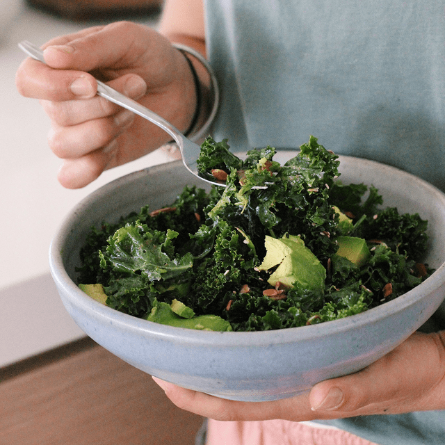 Sesame, Tahini, Kale & Avocado Salad