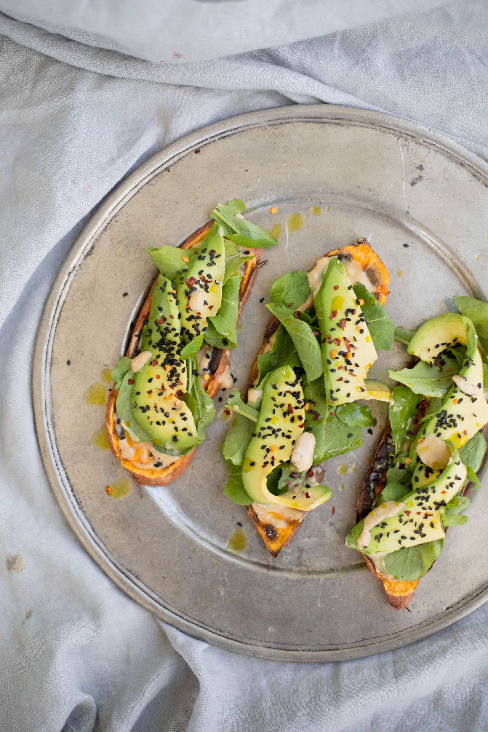 Kumara & Avo Toast w Tahini Spread