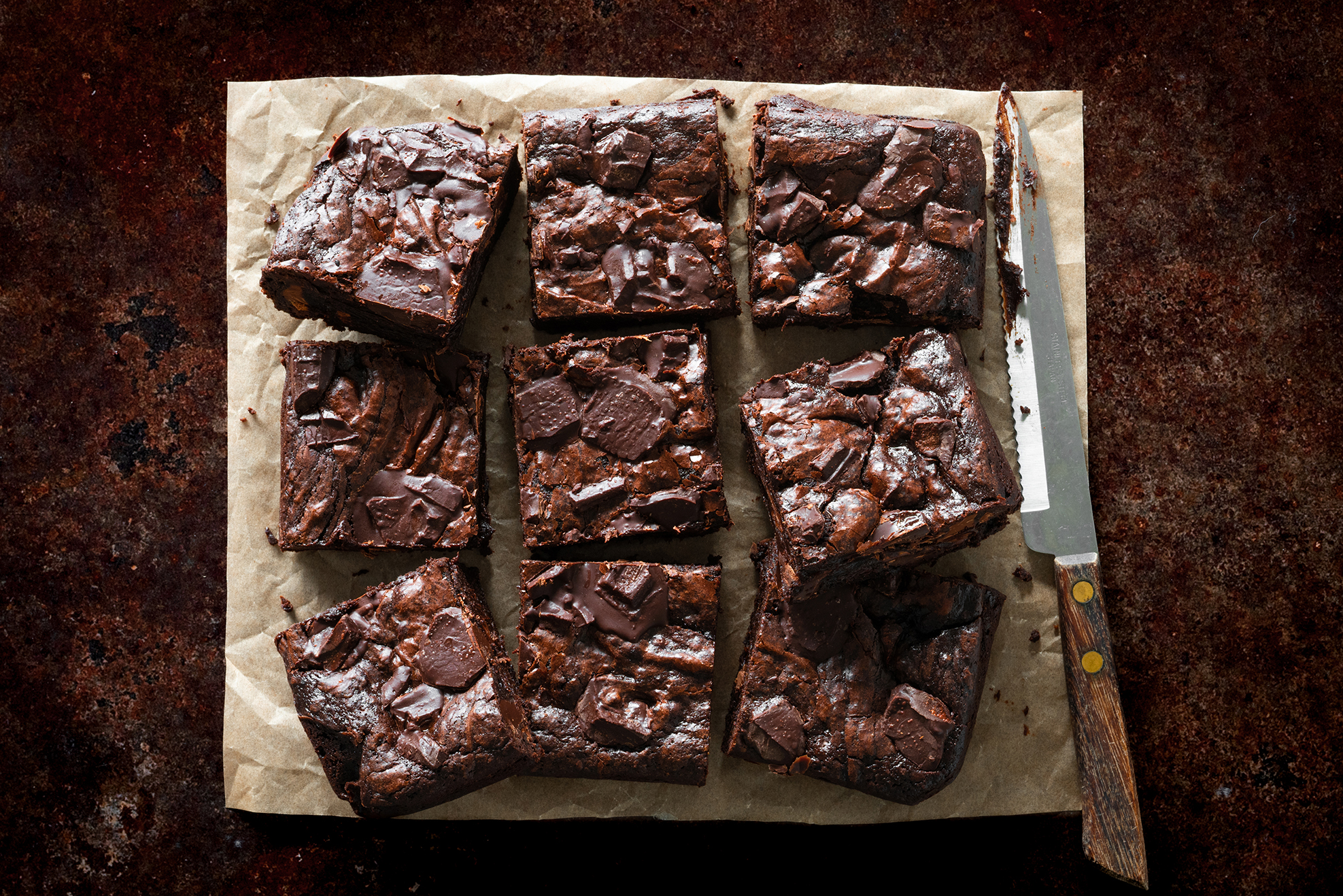 Fudgy Double Chocolate Chunk Brownie